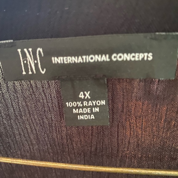 INC Lace-up tie-front top 4x - Picture 3 of 5